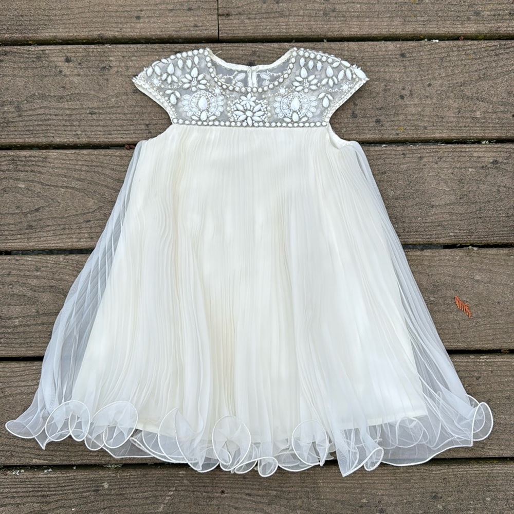 Target + Neiman Marcus + Marchesa Tulle & Jewel-Embroidered Girls Dress, Sz XS